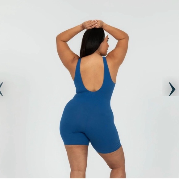 The Mayfair group PE romper size S/M small medium blue jumpsuit - Picture 3 of 6